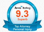 Superb AVVO rating 9.3 Superb Top Personal Injury Attorney